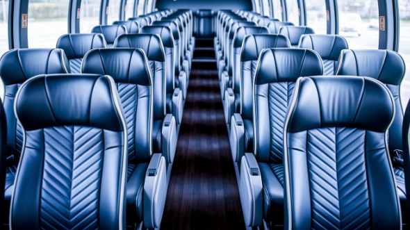 tacoma 50 passenger charter bus inside