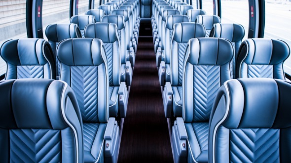 tacoma 55 passenger charter bus interior