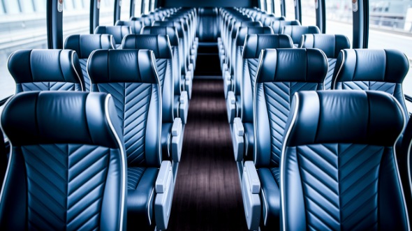 tacoma 56 passenger charter bus inside